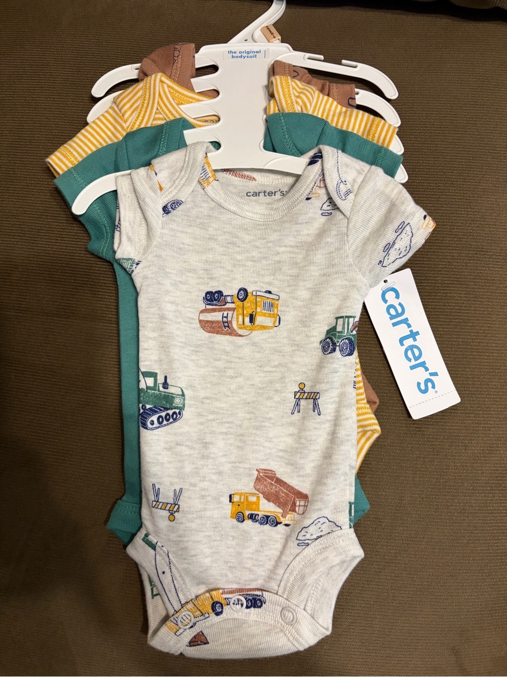 Carter's Set of Four Boy's Preemie Bodysuits New!